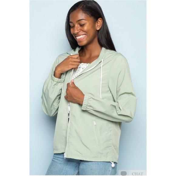 Brandy Melville Jackets & Blazers - NEW! Brandy Melville Bernadette Mint Windbreaker